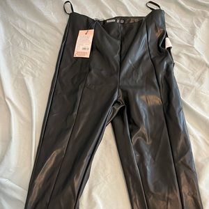 Missguided Black Faux Leather Pants